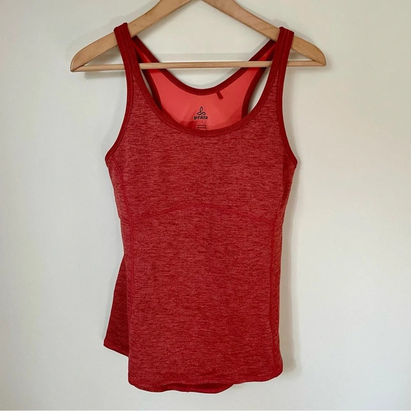 Prana Liliana Ribbed  Athletic Tank Top Pink - Picture 2 of 7